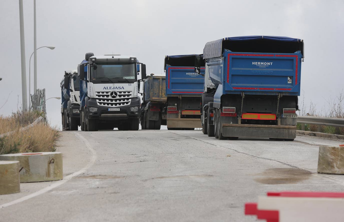 Tráfico de camiones durante el confinamiento