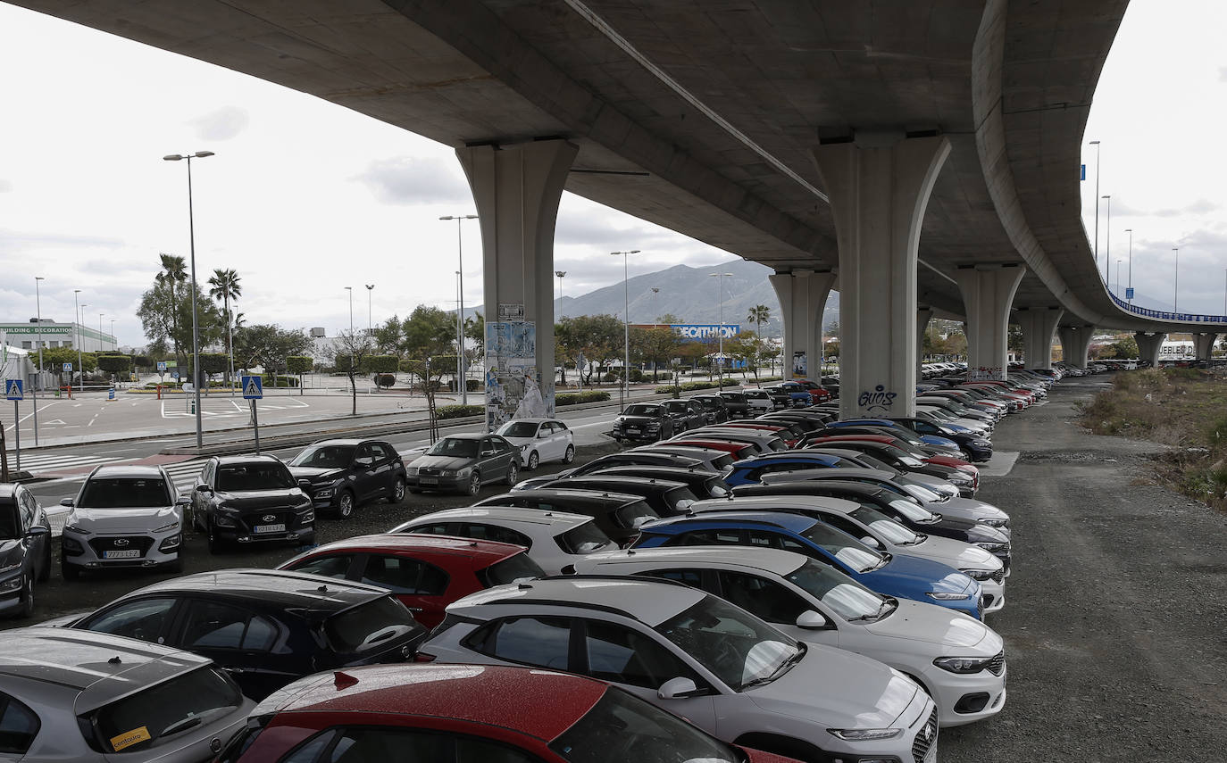 Aparcamiento de empresas de rent a car