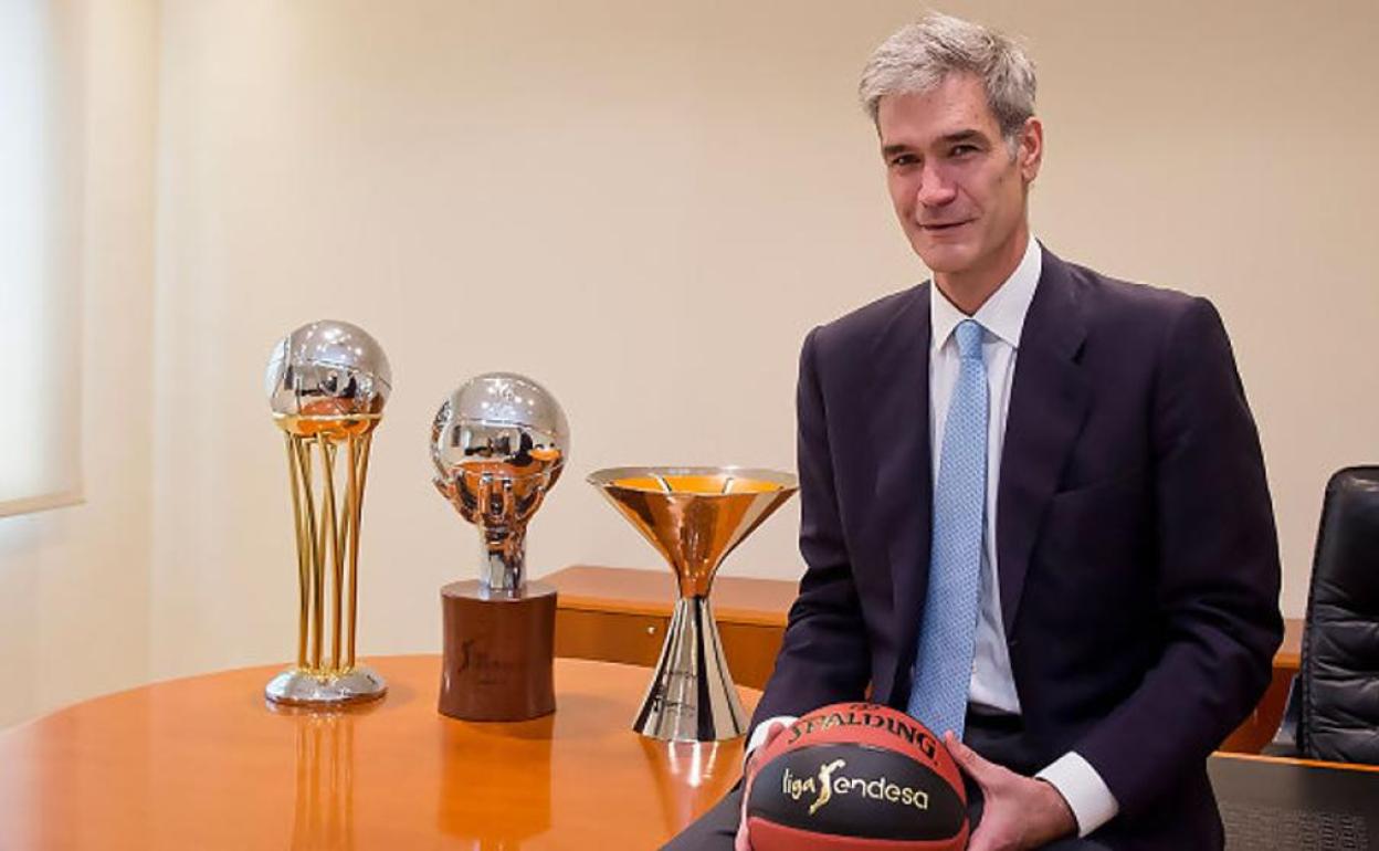El presidente de la Liga ACB, Antonio Martín. 