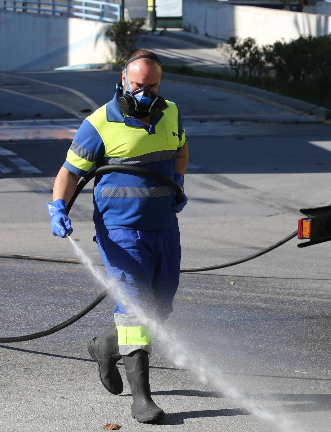 Labores de limpieza y desinfección en Málaga