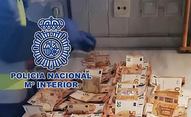Parte del efectivo incautadio durante la operación 'Boutique'. 