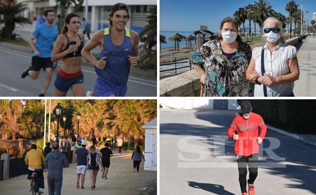 Todas las fotos del primer día para pasear y hacer deporte en Málaga y provincia