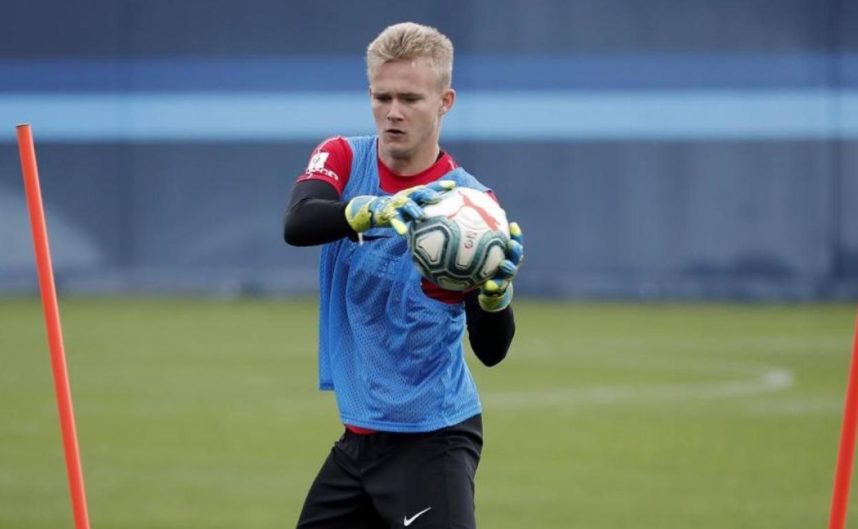 Dani, en un entrenamiento con el Málaga esta temporada. 