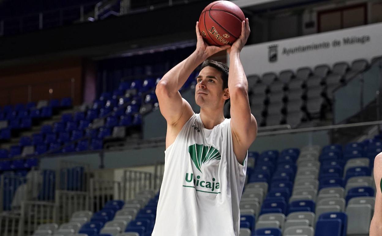Carlos Suárez, en un entrenamiento en solitario. 