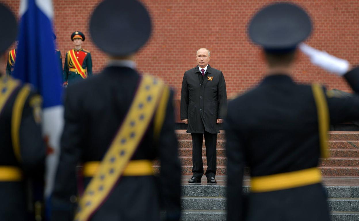 Vladímir Putin, durante los actos del día del la victoria en la Segundad Guerra Mundial.