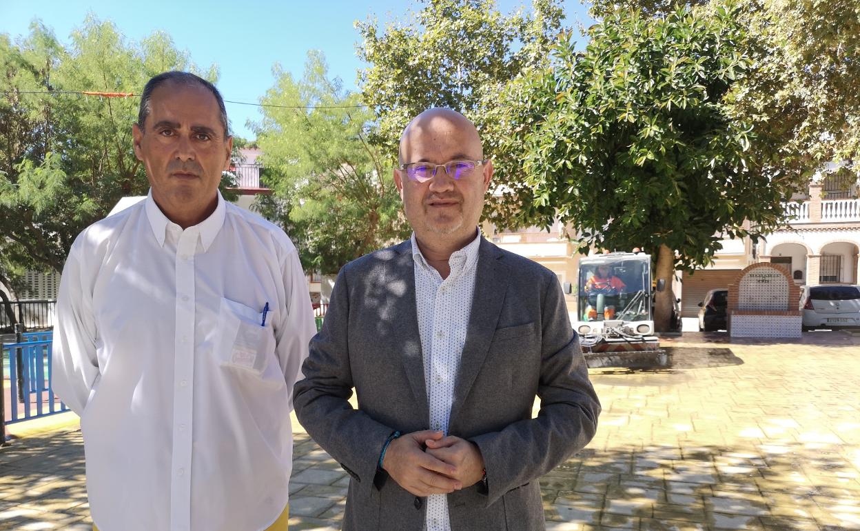 El concejal Antonio Ariza y el primer teniente de alcalde, Jesús Pérez Atencia. 