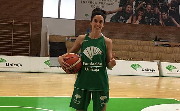 Gema García, este jueves en su primera toma de contacto con la pista. 