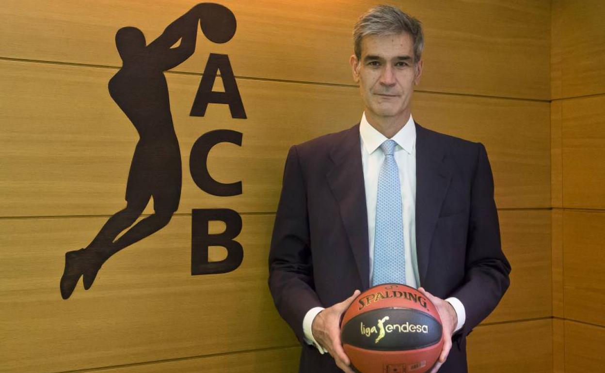 El presidente de la Liga ACB, Antonio Martín. 