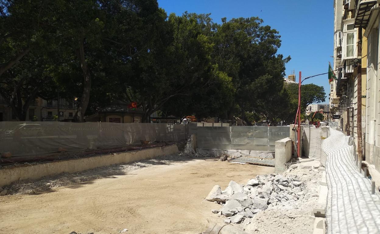 El hueco que ocupaba la rampa de extracción ya está cerrado y listo para pavimentar. 