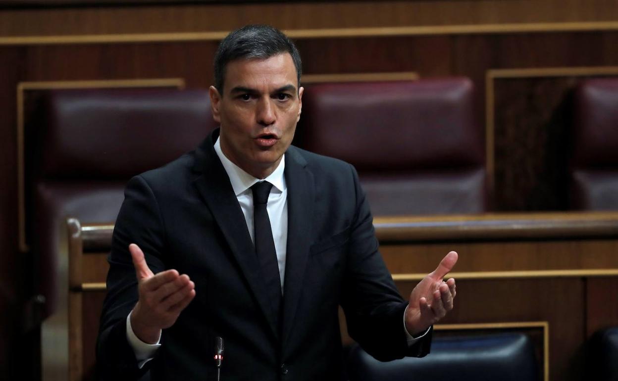 Pedro Sánchez, en el Congreso. 