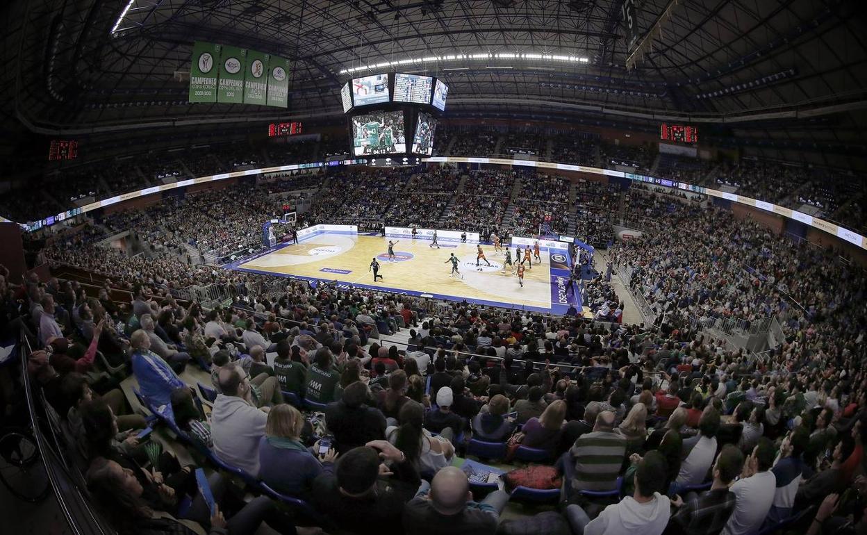 Imagen del Palacio de los Deportes en un partido de Liga. 