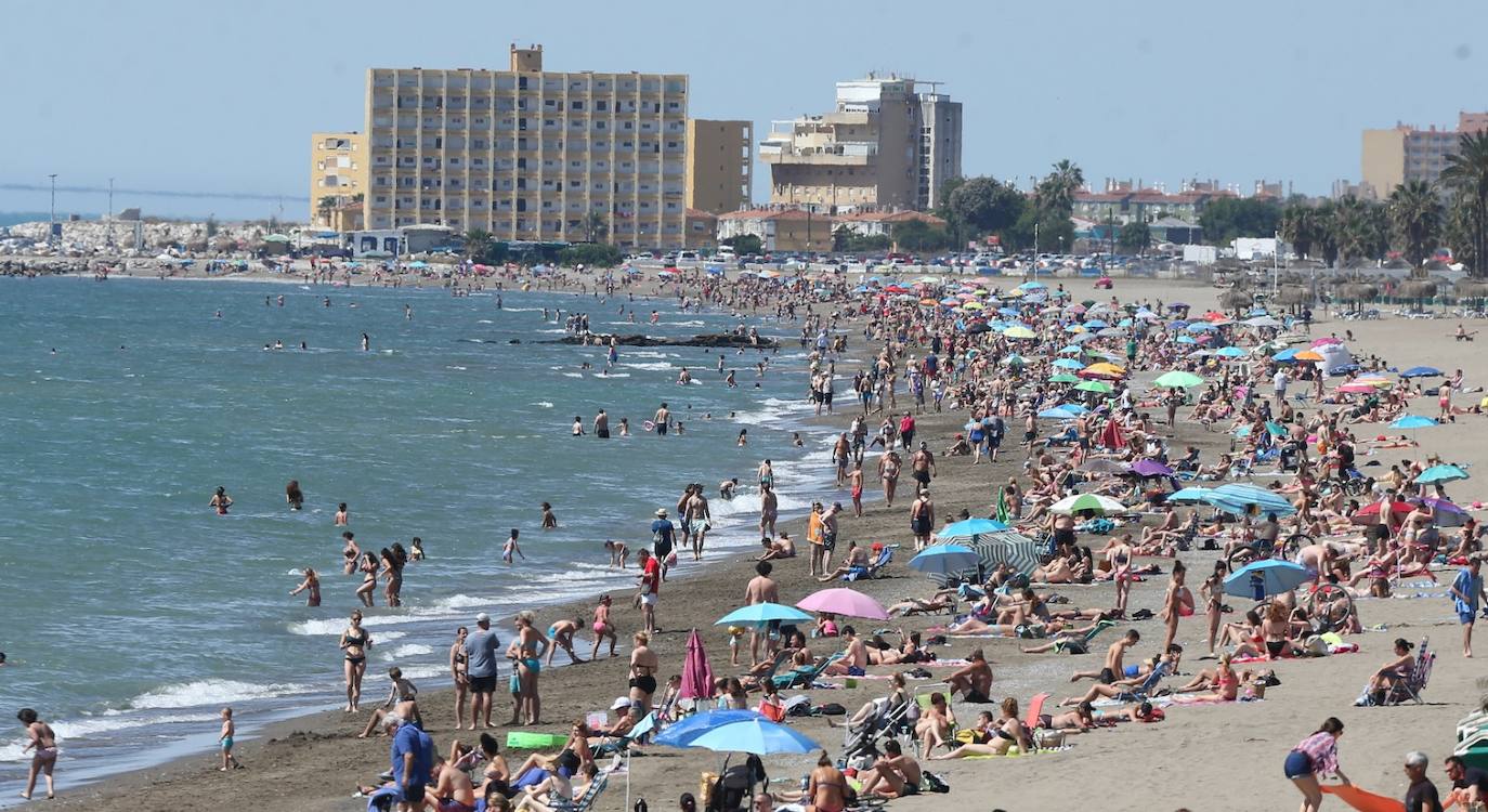 Las playas de la capital, este sábado. 