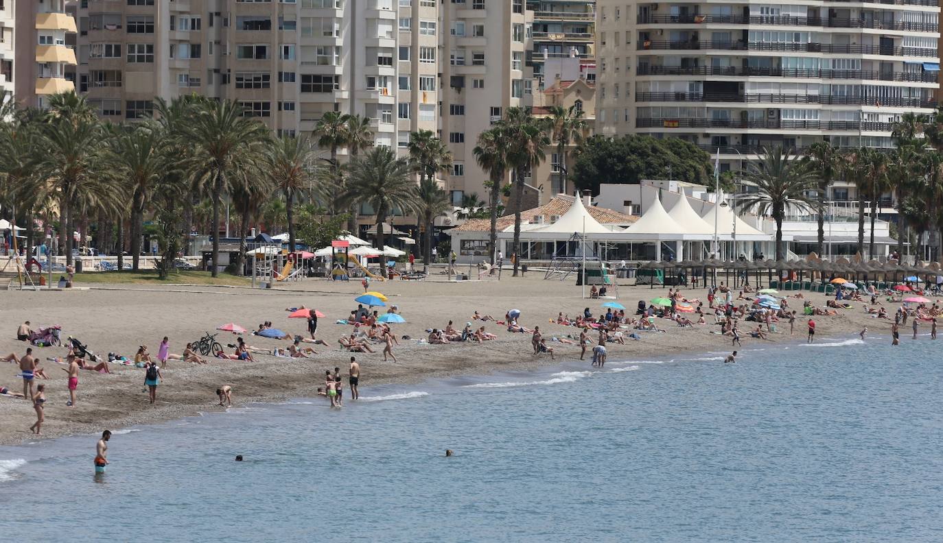 Las playas de la capital, este sábado. 