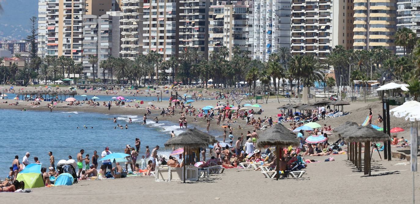 Las playas de la capital, este sábado. 