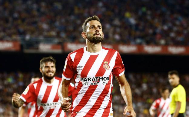 El uruguayo Stuani (Girona), el máximo realizador actual del torneo (23 dianas). 