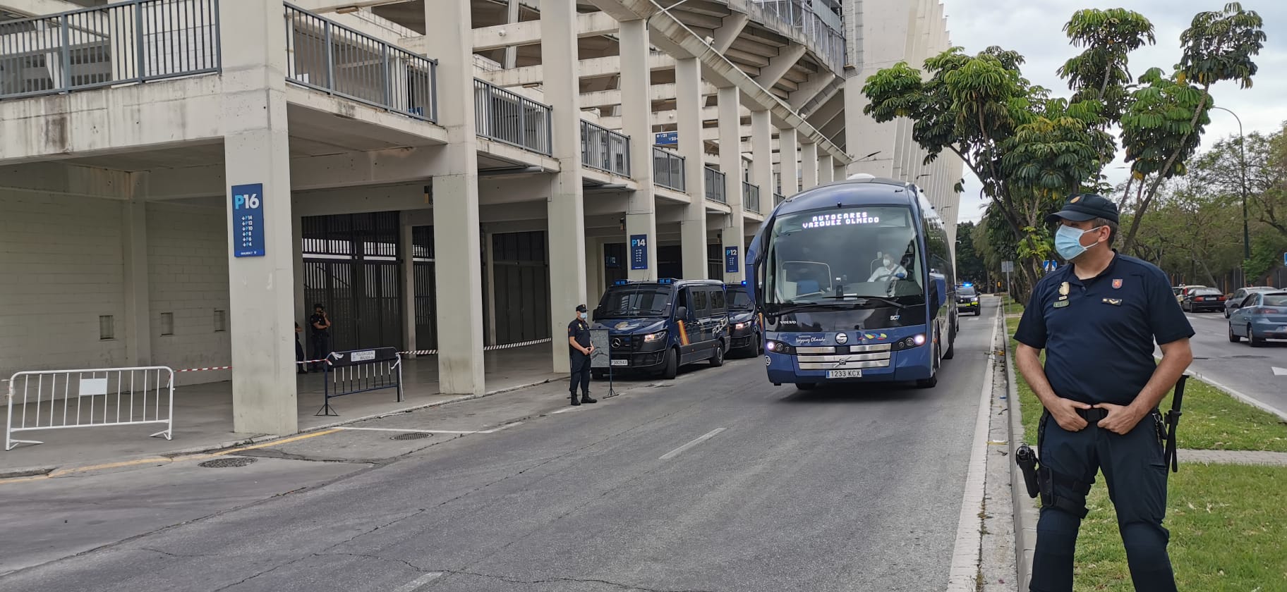 La vuelta del fútbol a La Rosaleda tras el parón de LaLiga por la pandemia