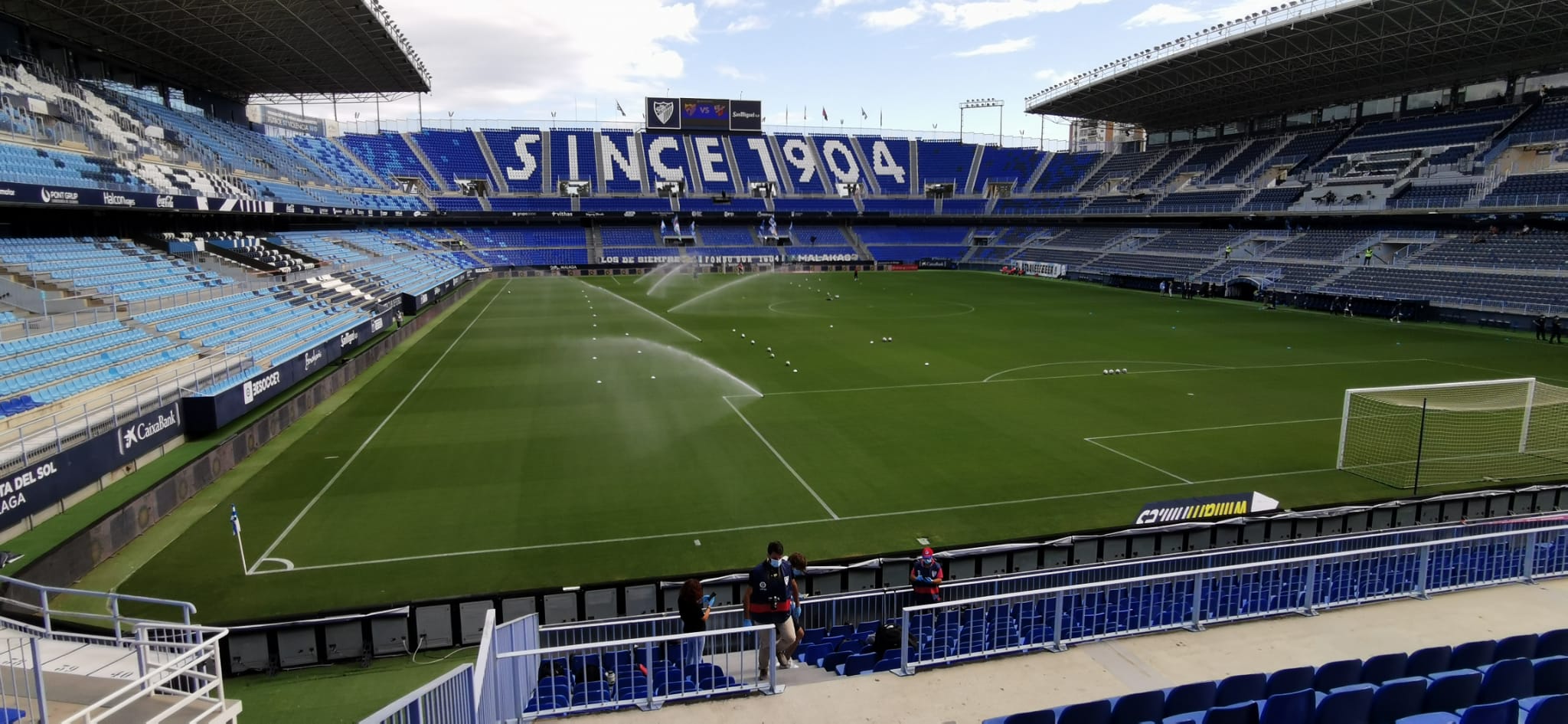 La vuelta del fútbol a La Rosaleda tras el parón de LaLiga por la pandemia