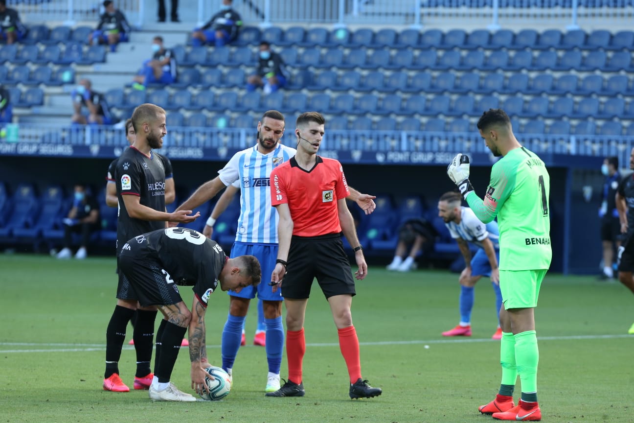 La vuelta del fútbol a La Rosaleda tras el parón de LaLiga por la pandemia