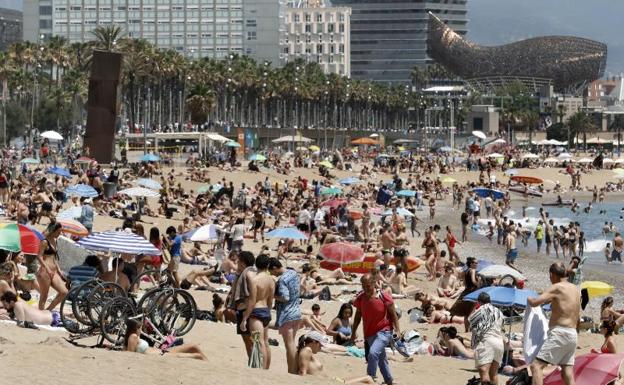 Una imagen de una de las playas de Barcelona. 