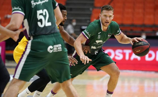 Mekel, en el duelo ante el Barcelona. 