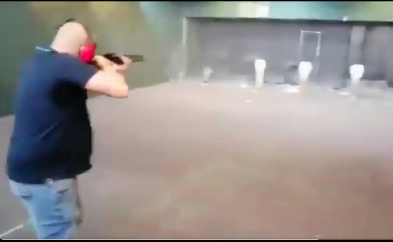 Imagen obtenida del vídeo grabado en la galería de tiro. 