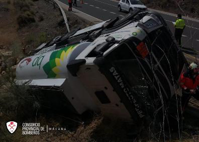 Imagen secundaria 1 - Imágenes del vehículo siniestrado, de la compañía petrolera BP. 