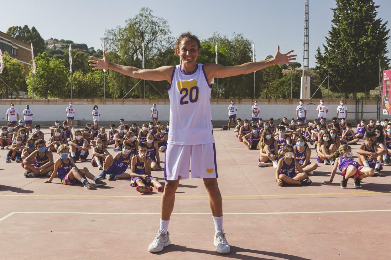 Laia Palau, en su visita de esta semana al Campus WOB del Colegio Los Olivos. campuswob