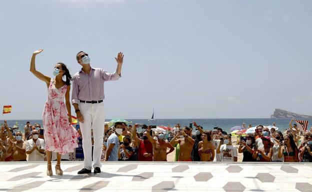 Los Reyes, en la playa de Benidorm. 