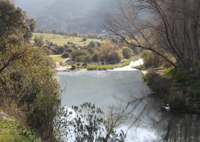 Imagen secundaria 1 - Salto del agua del río Guadiaro en la Estación de Benaoján. Espectacular poza del Guadiaro frente a la Estación de Benaojá. La vegetación es frondosa en algunos puntos del itinerario.