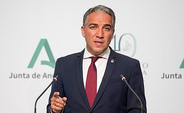 Elías Bendodo, en la rueda de prensa posterior al Consejo de Gobierno.