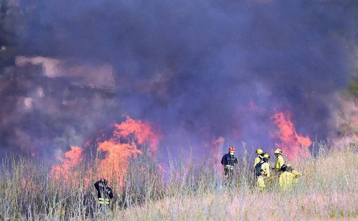 Imagen de la zona donde se registra el incendio. 