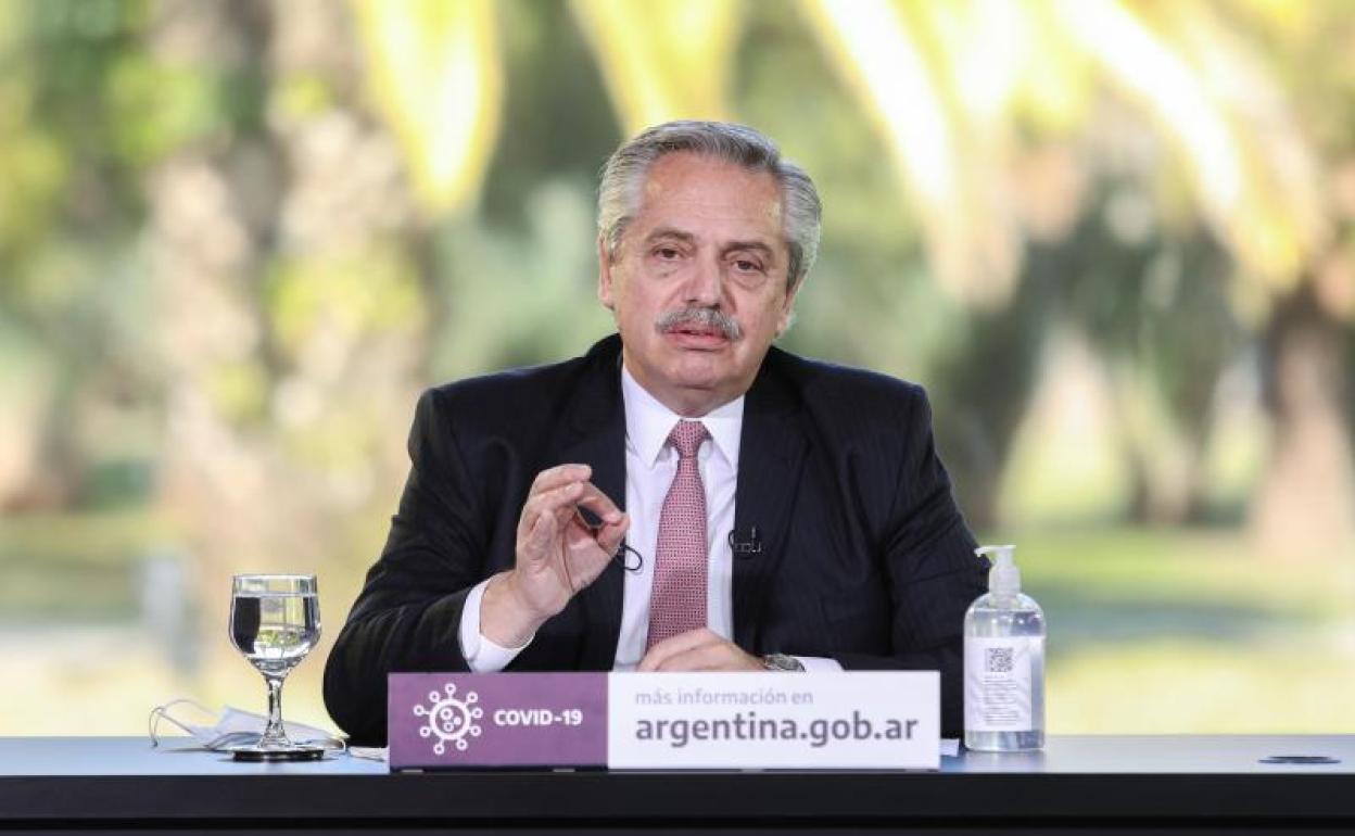 El presidente argentino Alberto Fernández.