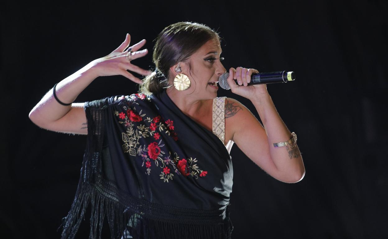 María Peláe, en escena.