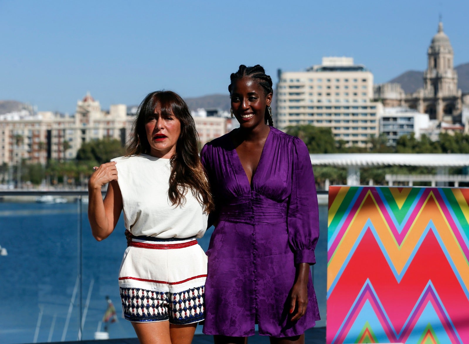 Photocall con el equipo de la película 'Black Beach', con el director Esteban Crespo; los actores Raúl Arévalo, Candela Peña, Melina Mathews, Lidia Nené y Emilio Buane, y el productor David Naranjo.