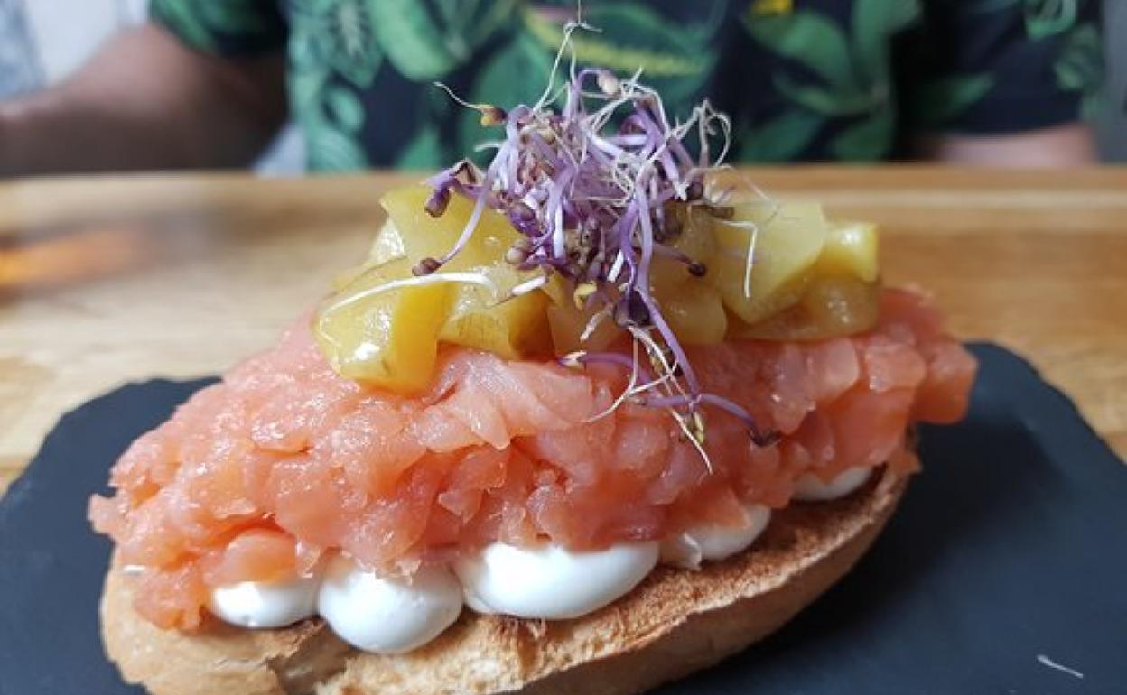 Vista de una de las tapas de Aliolé. 