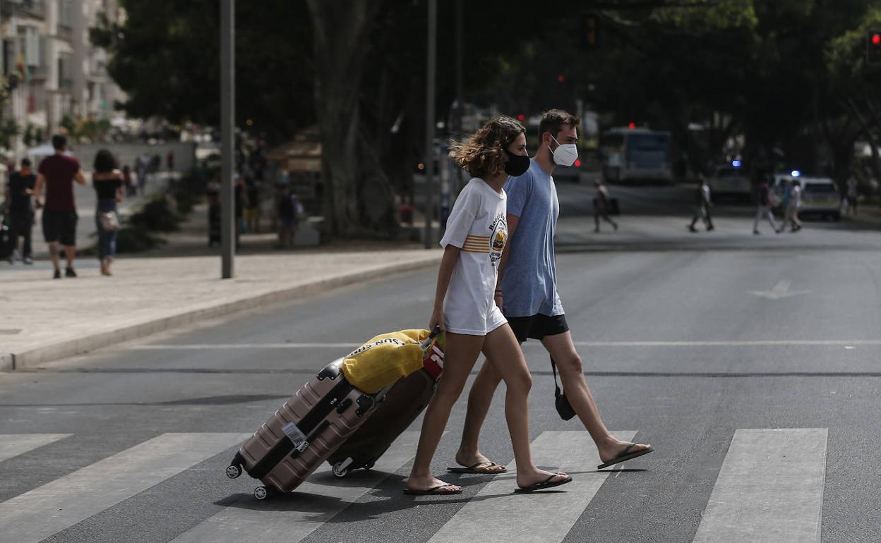 Turistas, en la Málaga pandémica. 