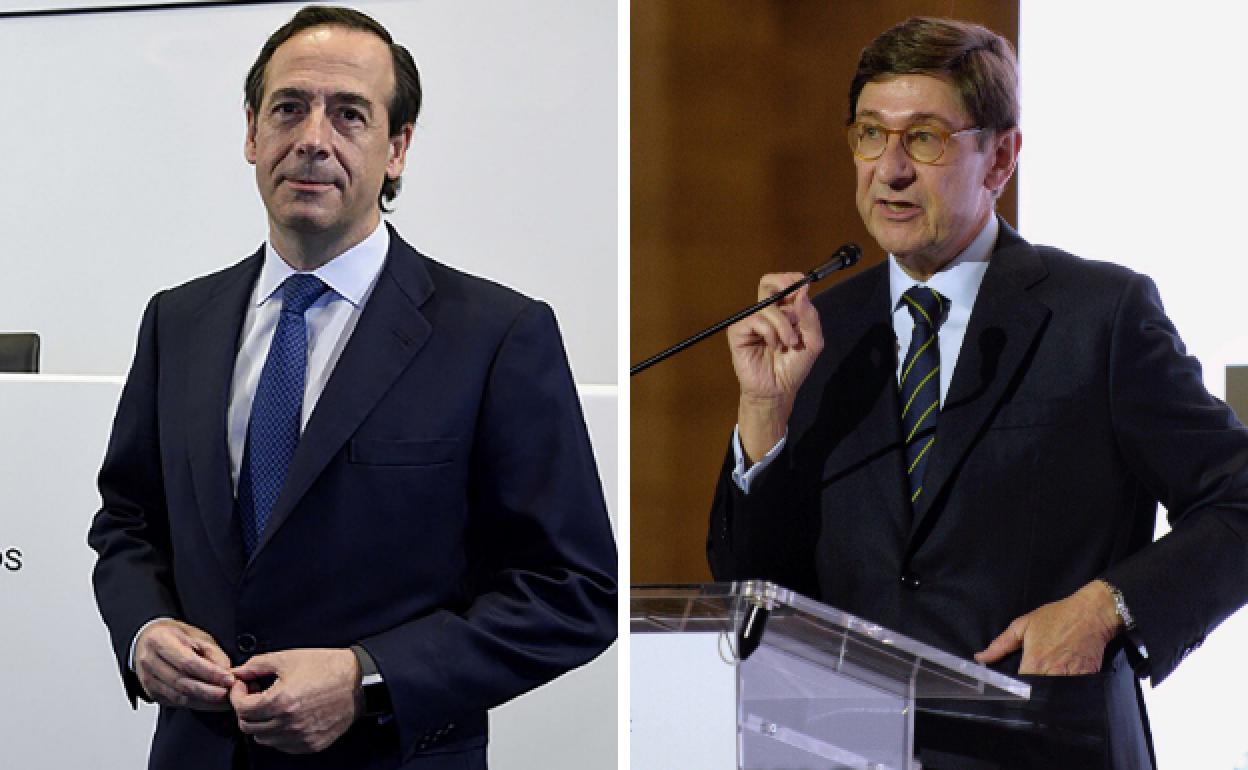 Gonzalo Gortázar, CEO de Caixabank, y José Ignacio Goirigolzarri, presidente de Bankia.