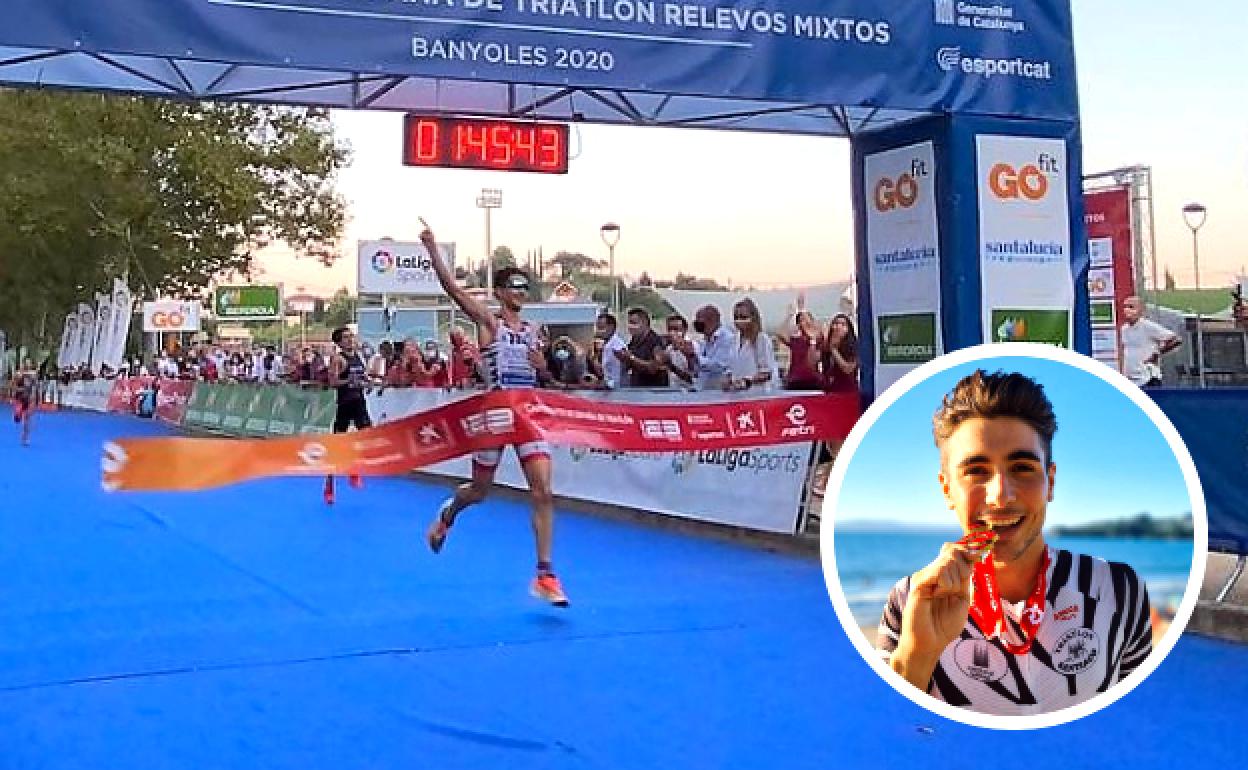 El malagueño Alberto González se proclama campeón de España de Triatlón