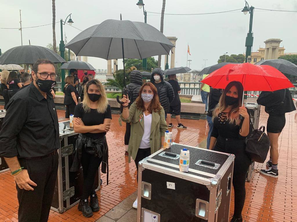 La protesta transcurrió por el Centro de Málaga. 