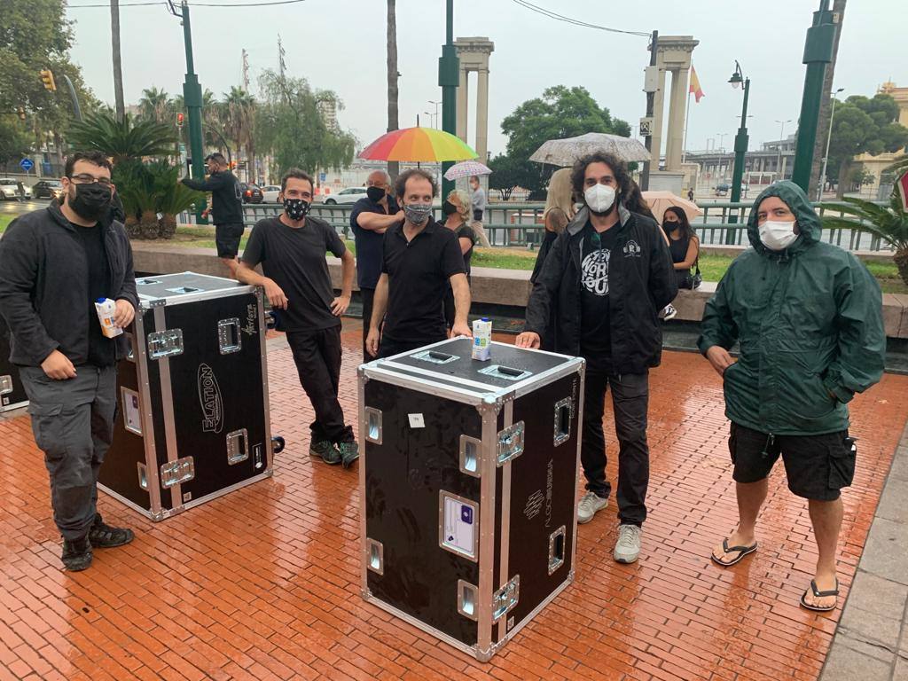 La protesta transcurrió por el Centro de Málaga. 