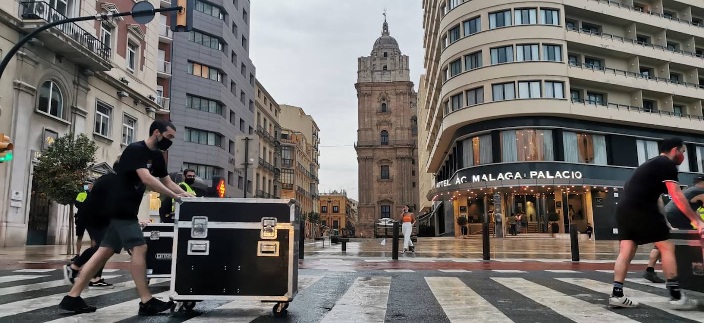 La protesta transcurrió por el Centro de Málaga. 