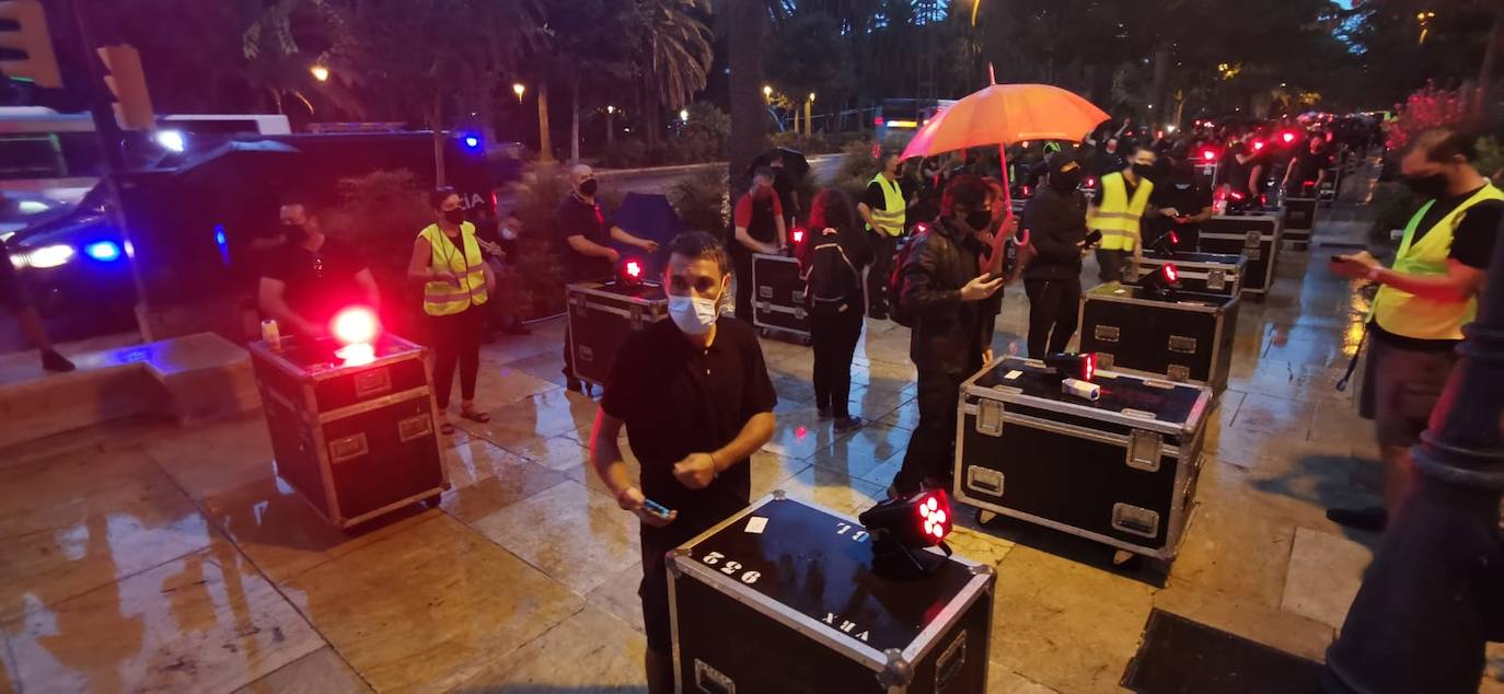 La protesta transcurrió por el Centro de Málaga. 