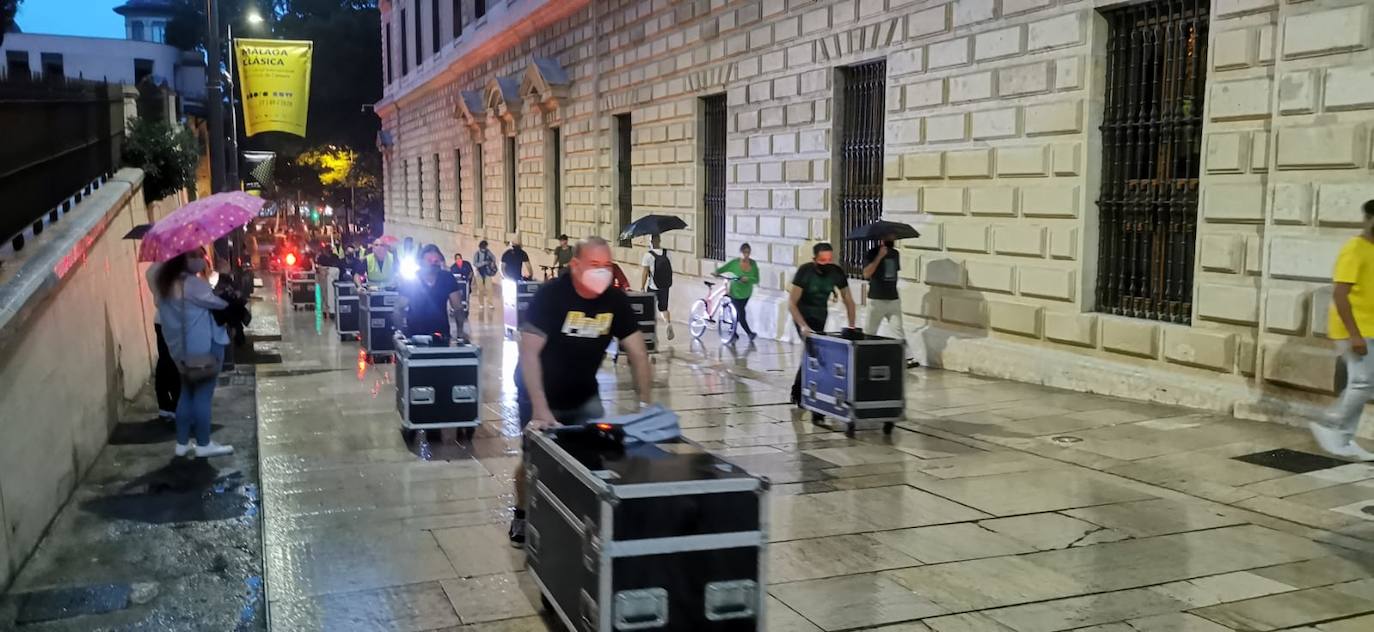 La protesta transcurrió por el Centro de Málaga. 