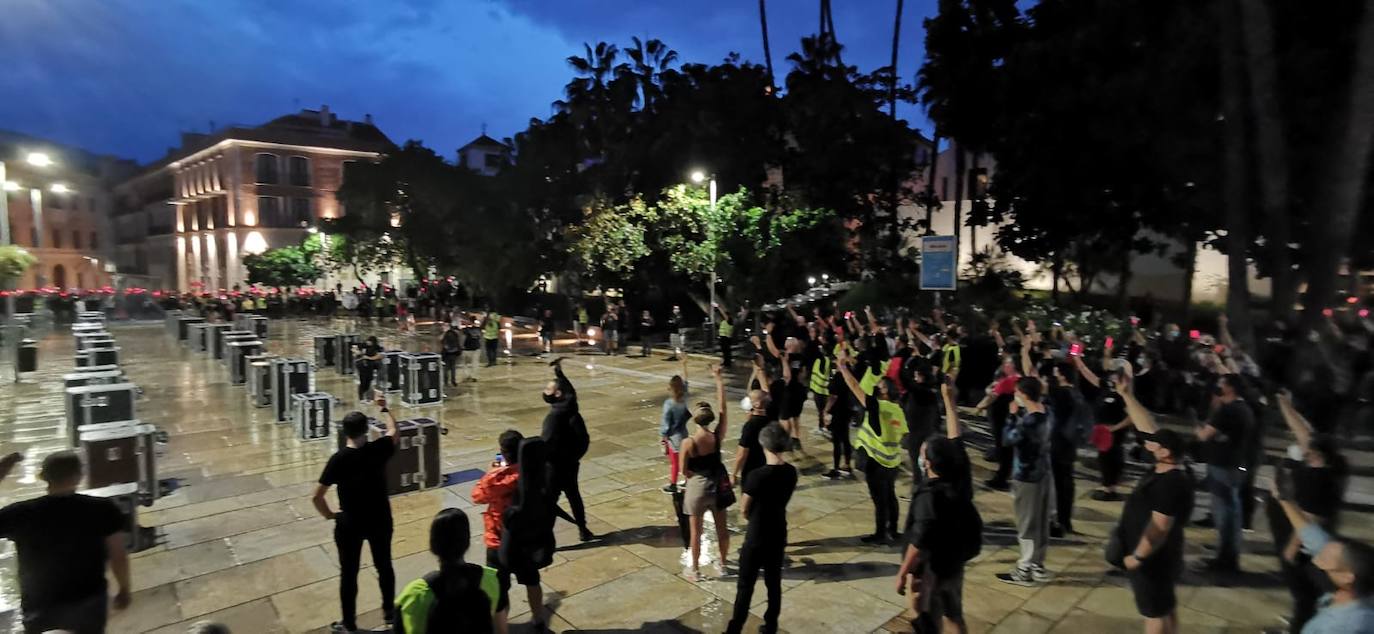 La protesta transcurrió por el Centro de Málaga. 