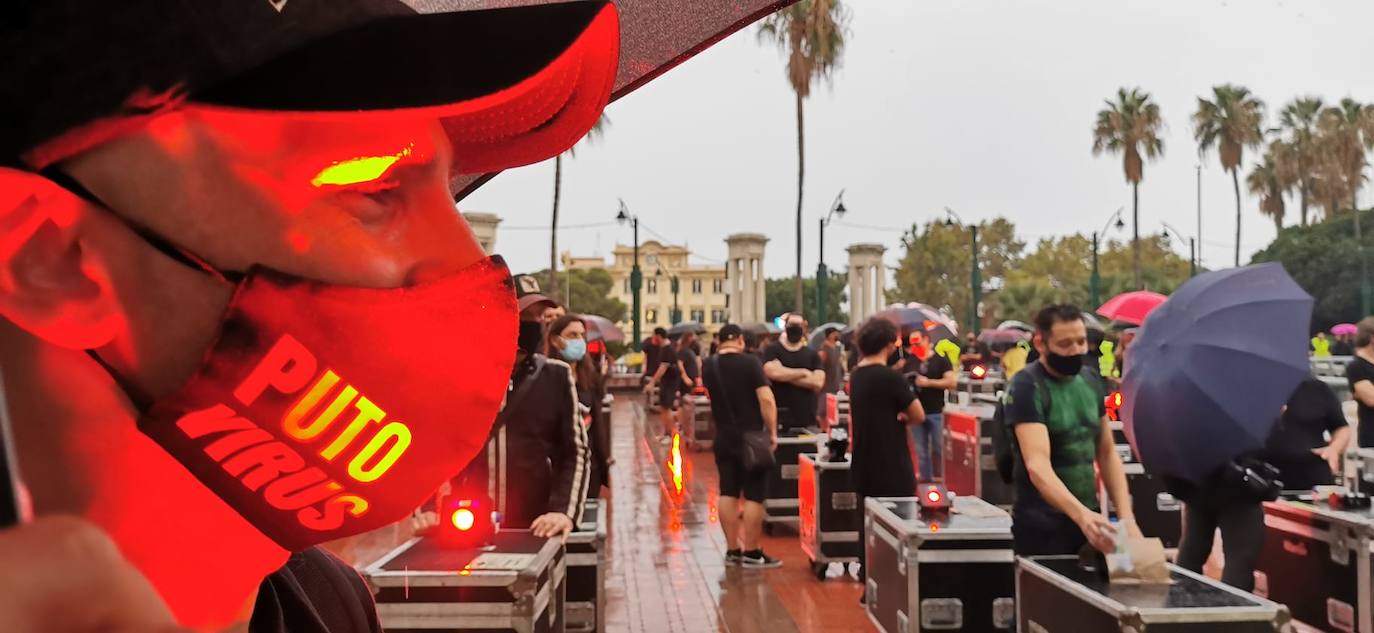 La protesta transcurrió por el Centro de Málaga. 