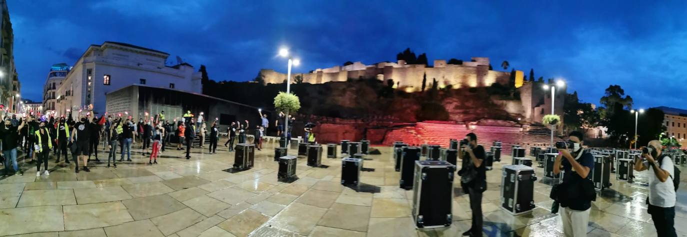 La protesta transcurrió por el Centro de Málaga. 