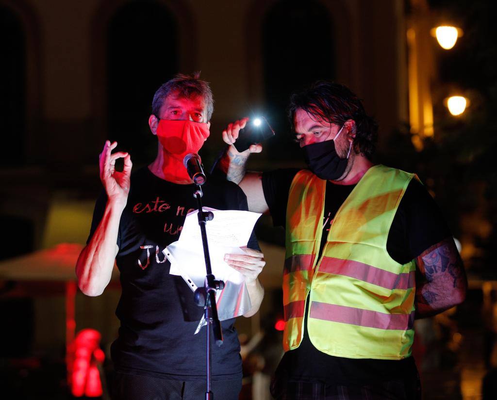 La protesta transcurrió por el Centro de Málaga. 