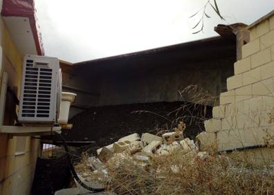 Imagen secundaria 1 - Un camión cargado de tierra vuelca y destroza instalaciones de la Protectora de Málaga