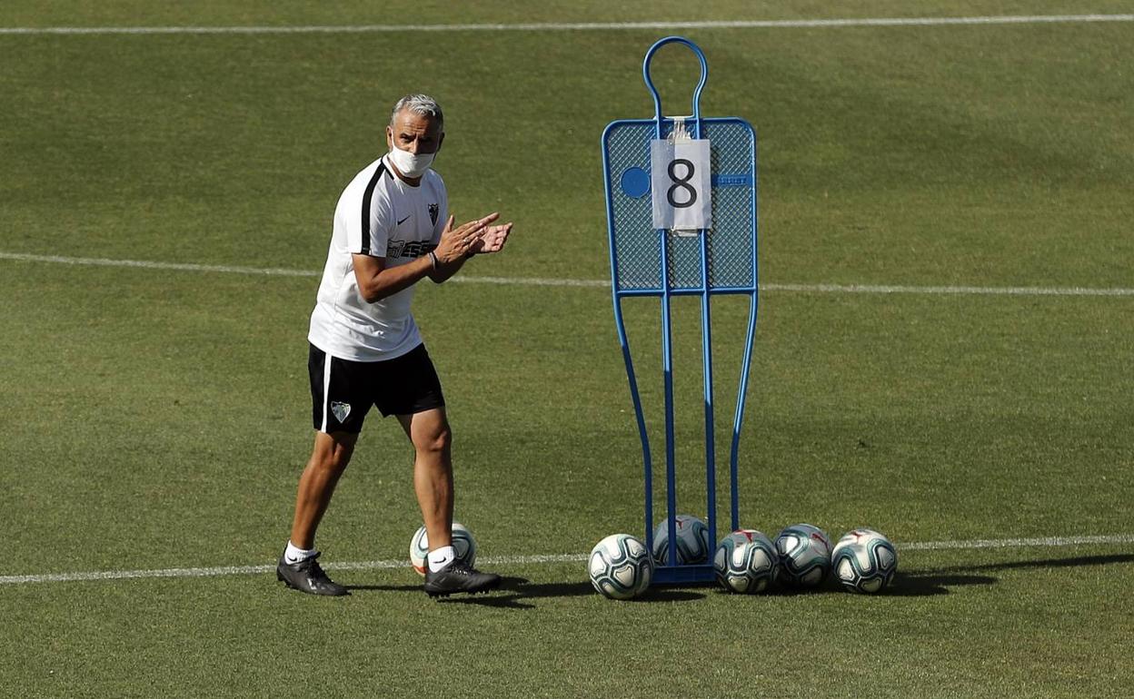 Pellicer, durante un entrenamiento en el campo de la Federación. 