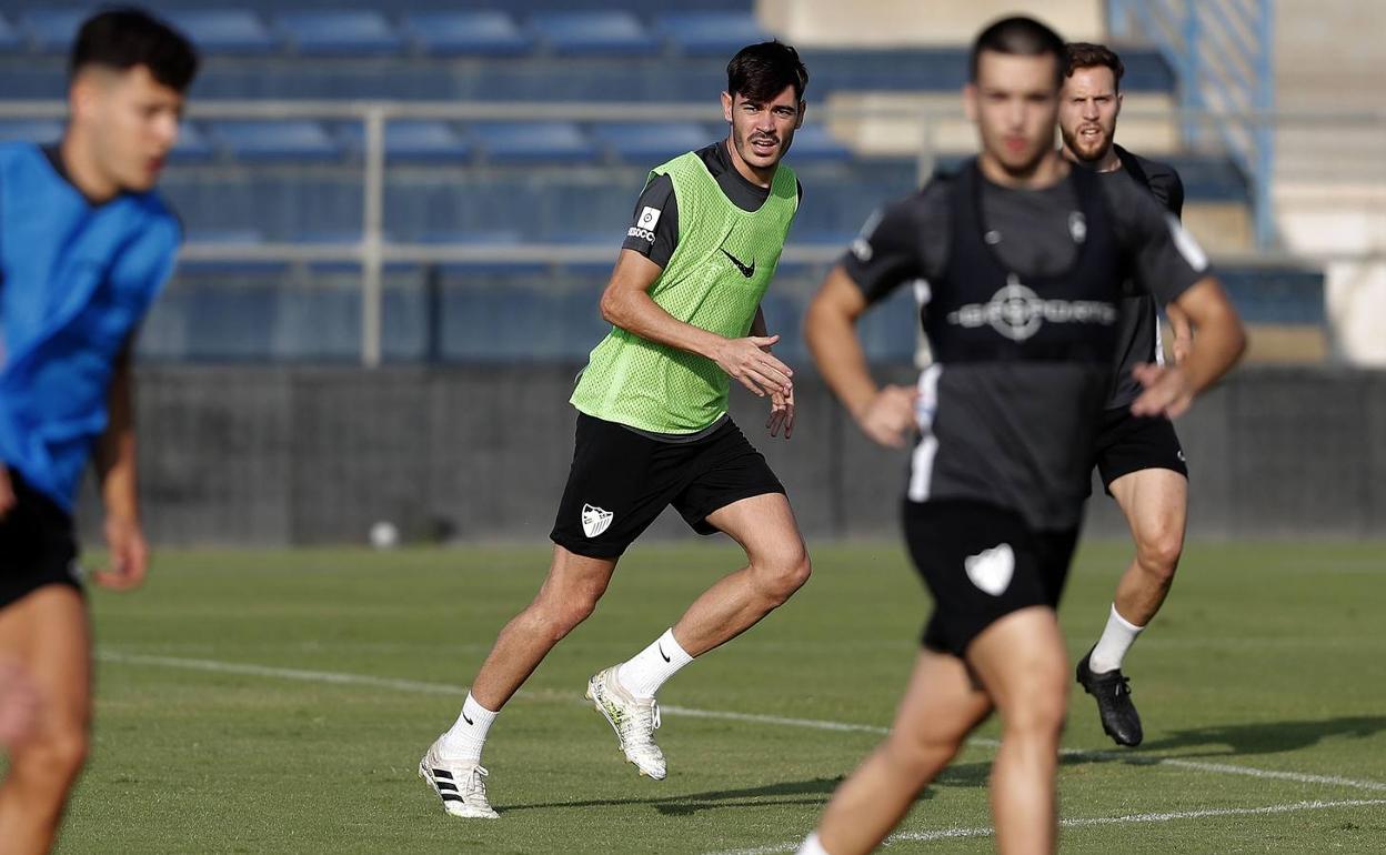 Jozabed, en su primer entrenamiento, el pasado martes en el campo de la Federación. 